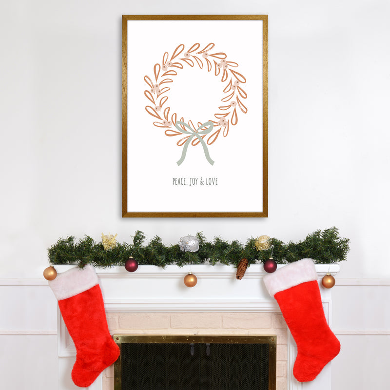 Peace joy love Christmas Art Print by Kookiepixel A1 Print Only