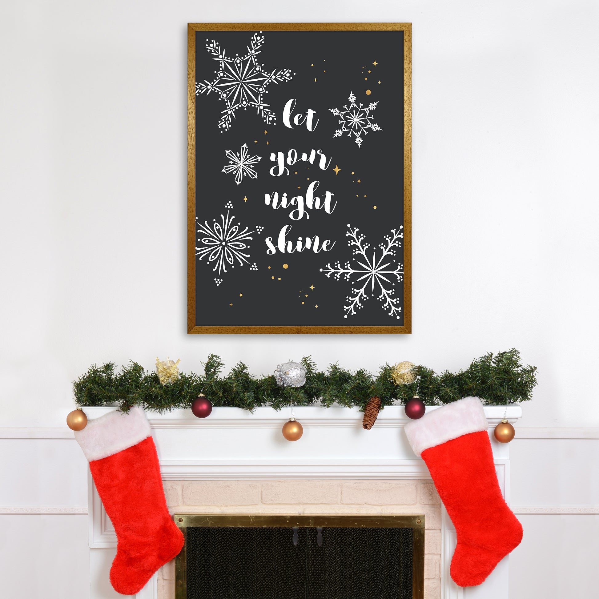 Shine Christmas Art Print by Kookiepixel A1 Print Only