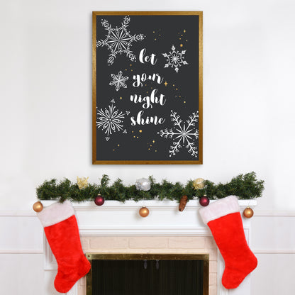 Shine Christmas Art Print by Kookiepixel A1 Print Only