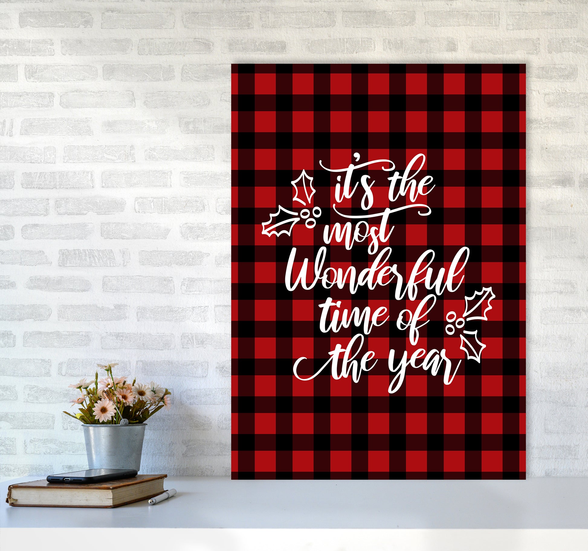 Wonderful time Christmas Art Print by Kookiepixel A1 Black Frame
