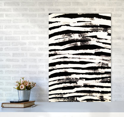 Strokes Abstract Art Print by Kookiepixel A1 Black Frame