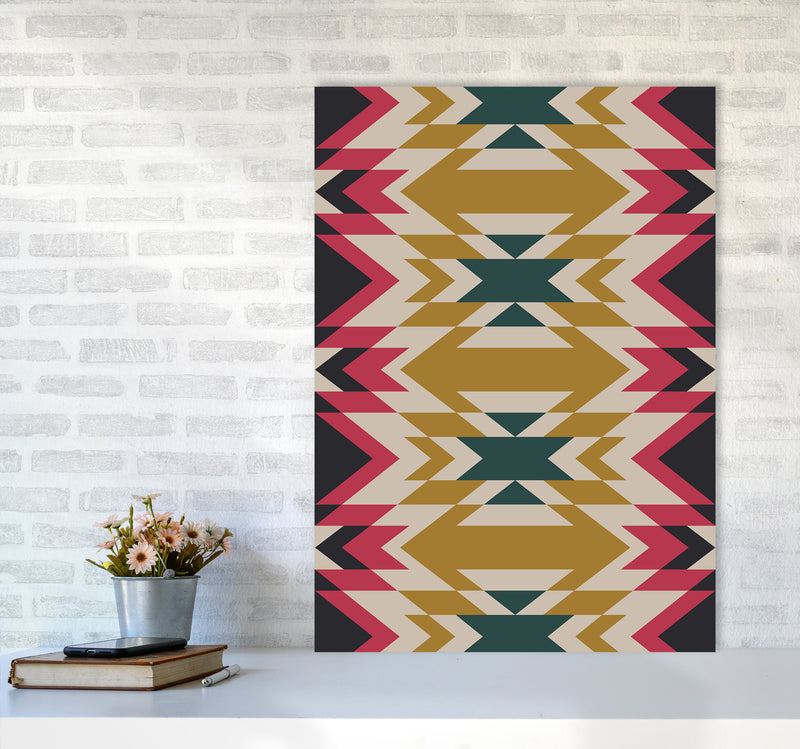 Navajos Print No 2 Abstract Art Print by Kookiepixel A1 Black Frame