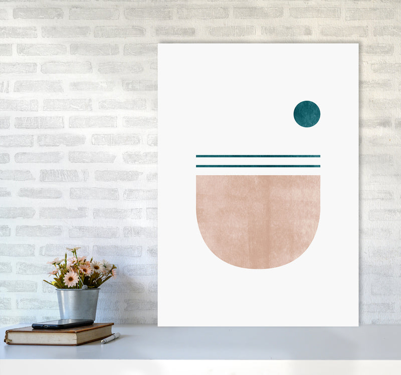 Abstract Geometric No 5 Art Print by Kookiepixel A1 Black Frame