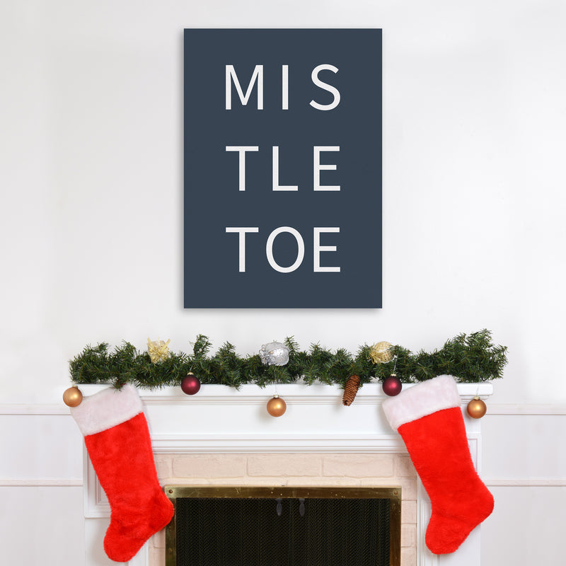 Mistletoe Christmas Art Print by Kookiepixel A1 Black Frame