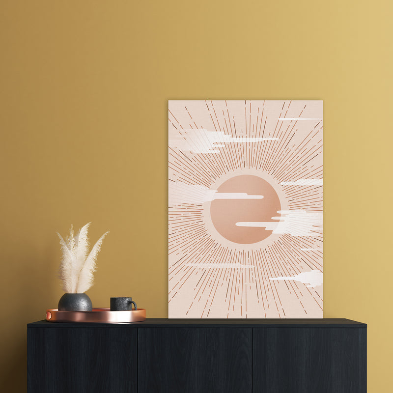 The Sun Landscape Art Print by Kookiepixel A1 Black Frame