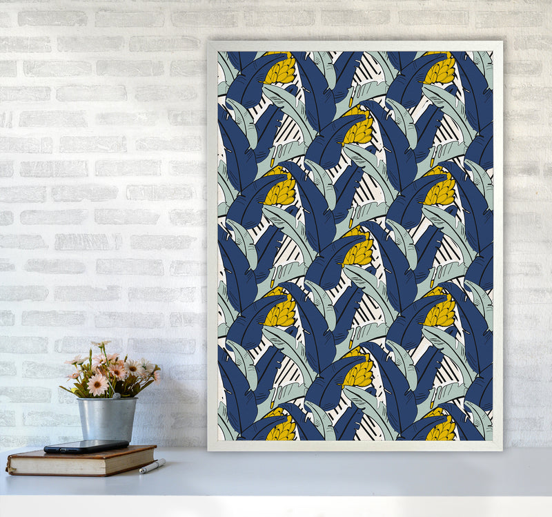 Tropical Fever Abstract Art Print by Kookiepixel A1 Oak Frame