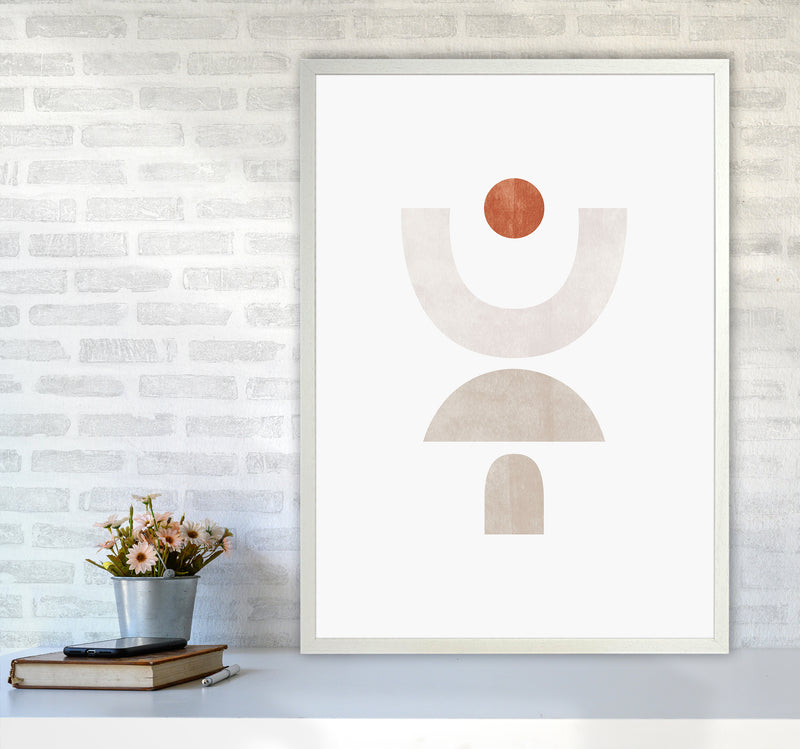 Abstract Geometric No 1 Art Print by Kookiepixel A1 Oak Frame