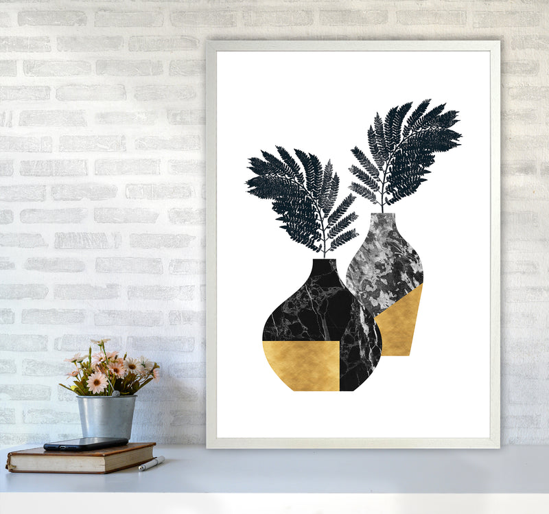 Vases No 1 Art Print by Kookiepixel A1 Oak Frame