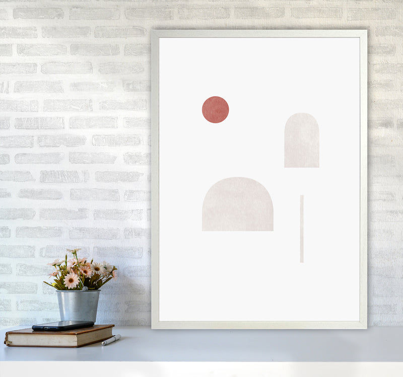 Abstract Geometric No 6 Art Print by Kookiepixel A1 Oak Frame