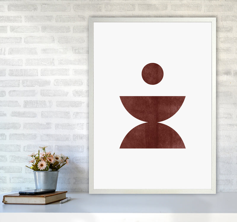 Abstract Geometric No 4 Art Print by Kookiepixel A1 Oak Frame