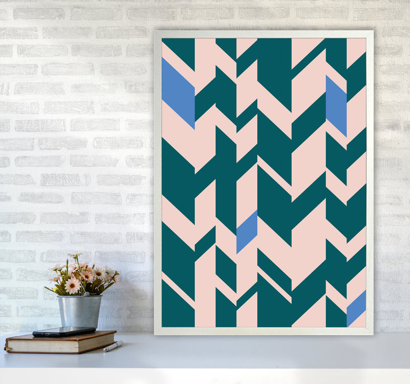 Chevron Art Print by Kookiepixel A1 Oak Frame