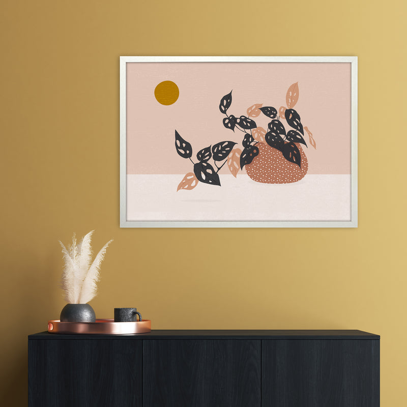 Monkey Mask Plant Botanical Art Print by Kookiepixel A1 Oak Frame