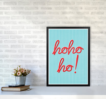 Hohoho Christmas Art Print by Kookiepixel A2 White Frame