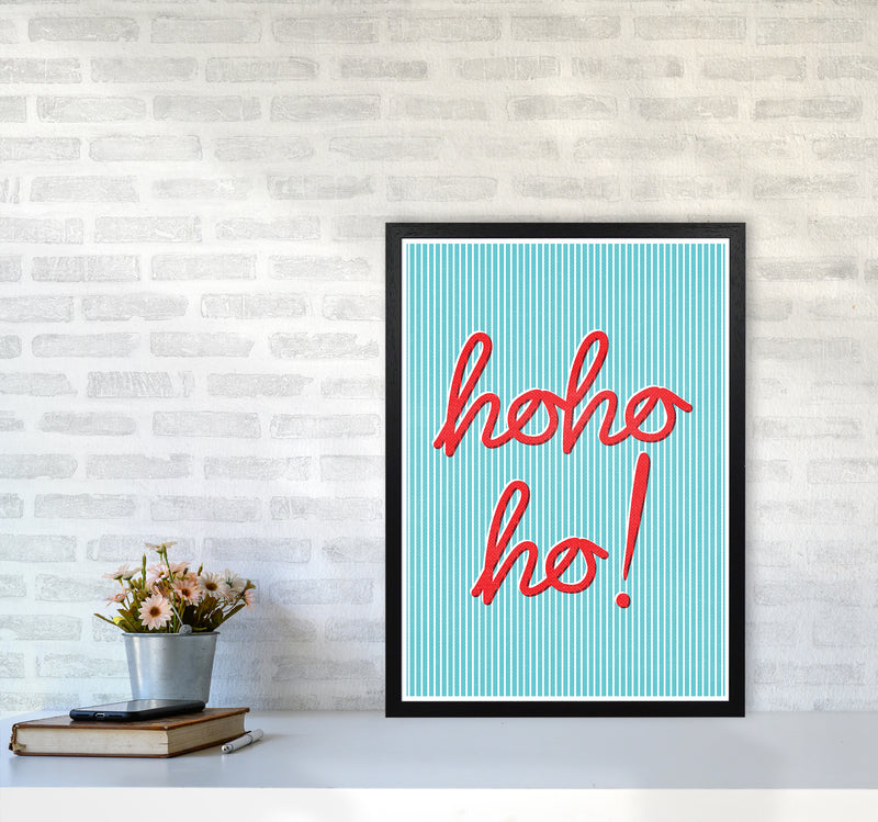 Hohoho Christmas Art Print by Kookiepixel A2 White Frame