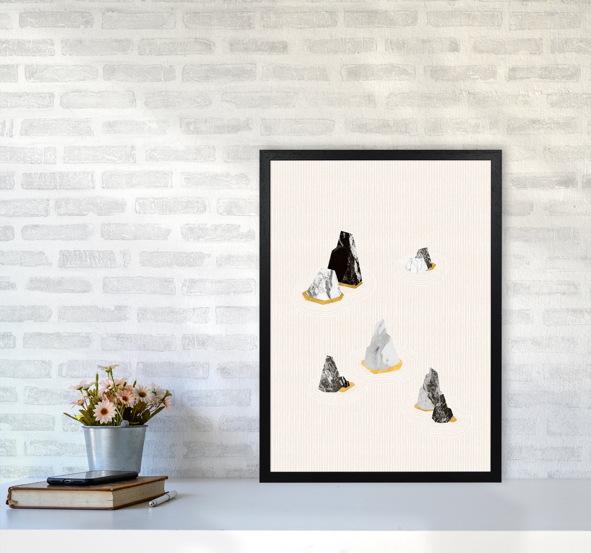 Rock Formation No 2 Art Print by Kookiepixel A2 White Frame