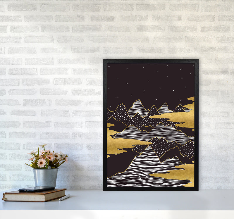 Starry Sky Art Print by Kookiepixel A2 White Frame