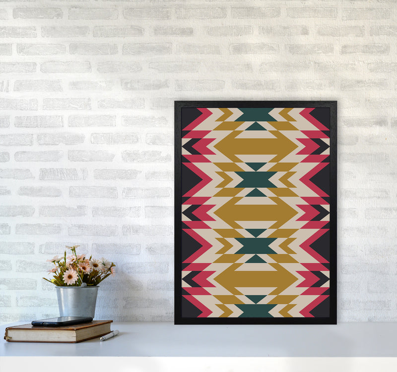 Navajos Print No 2 Abstract Art Print by Kookiepixel A2 White Frame