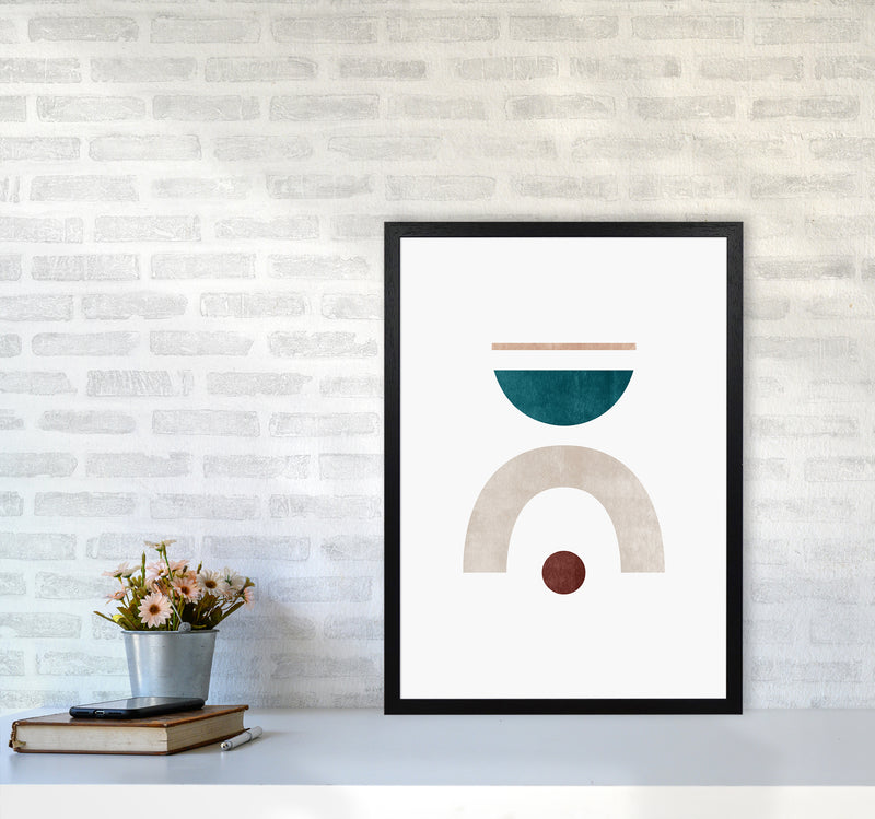 Abstract Geometric No 3 Art Print by Kookiepixel A2 White Frame