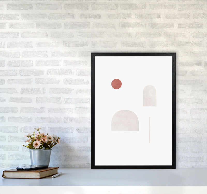 Abstract Geometric No 6 Art Print by Kookiepixel A2 White Frame