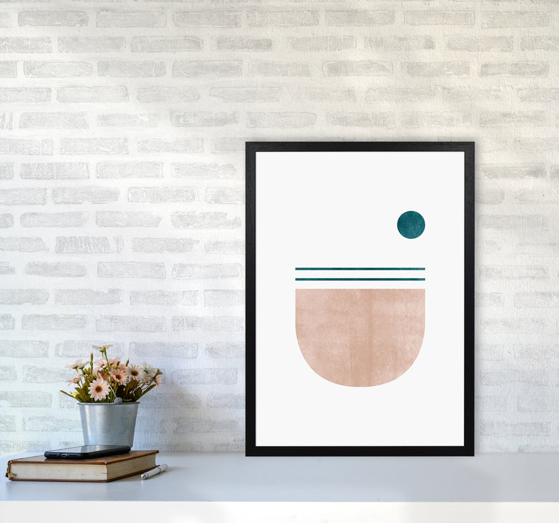 Abstract Geometric No 5 Art Print by Kookiepixel A2 White Frame