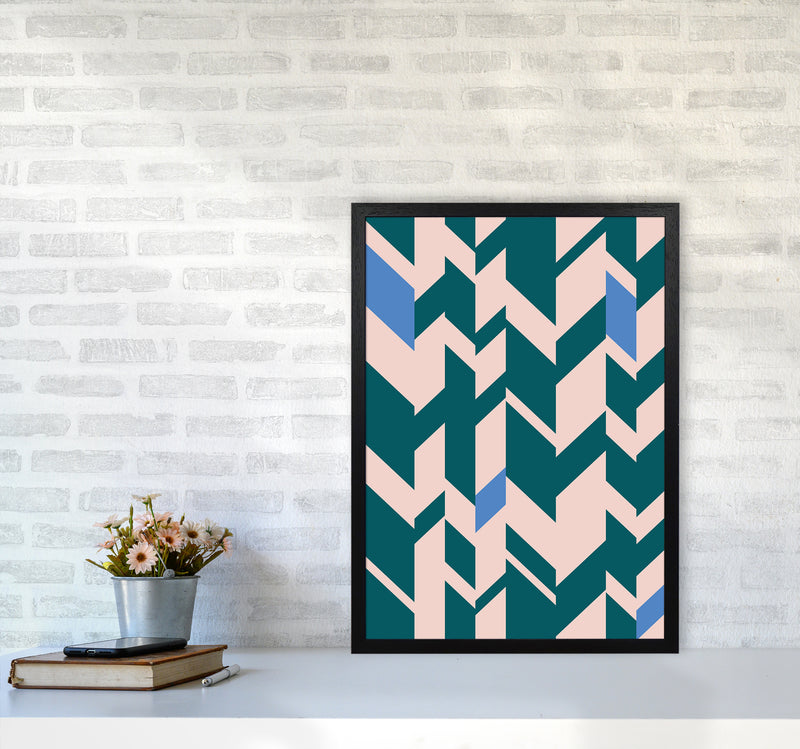 Chevron Art Print by Kookiepixel A2 White Frame