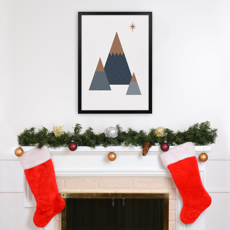 Geometric Trees Art Print by Kookiepixel A2 White Frame