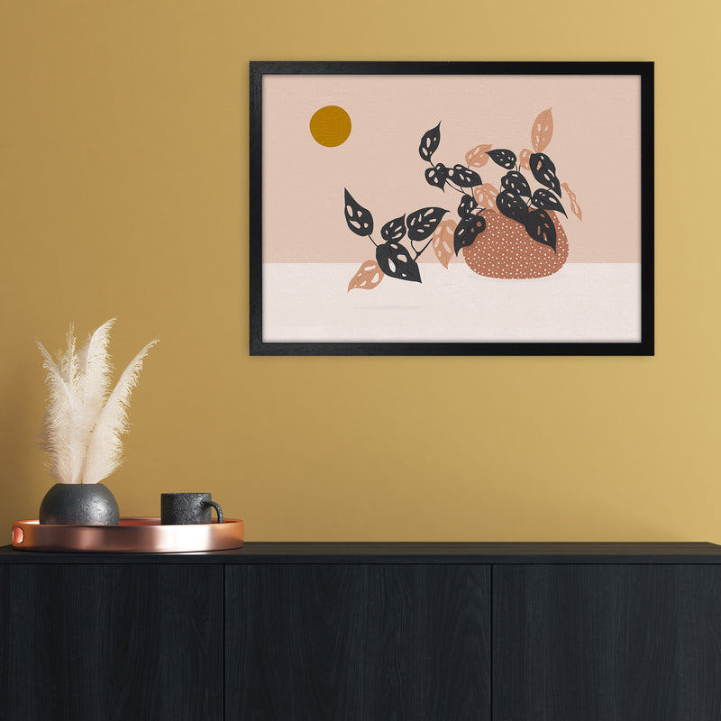 Monkey Mask Plant Botanical Art Print by Kookiepixel A2 White Frame