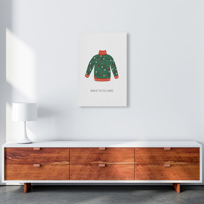 Fugly Jumpers Christmas Art Print by Kookiepixel A2 Canvas