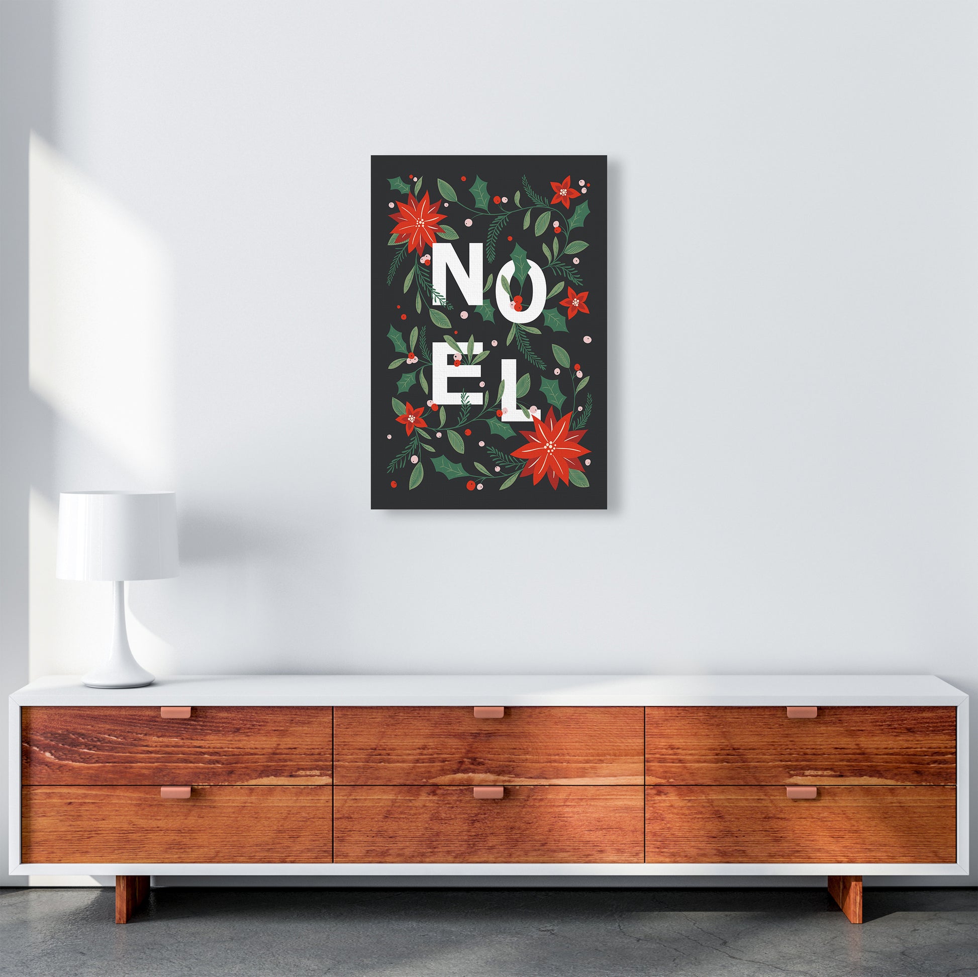 Noel Christmas Art Print by Kookiepixel A2 Canvas