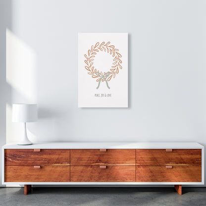 Peace joy love Christmas Art Print by Kookiepixel A2 Canvas