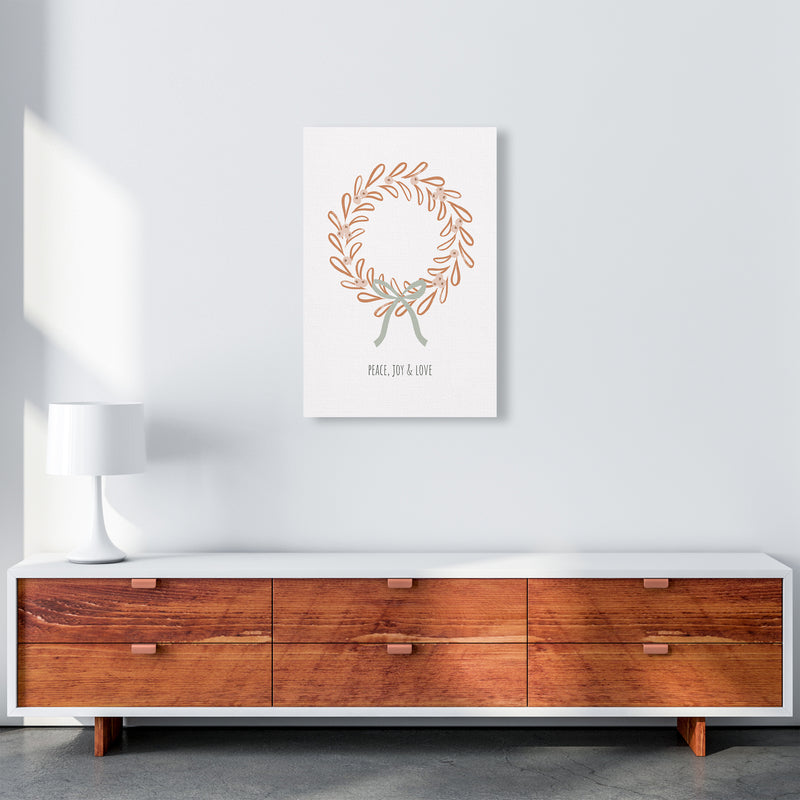 Peace joy love Christmas Art Print by Kookiepixel A2 Canvas