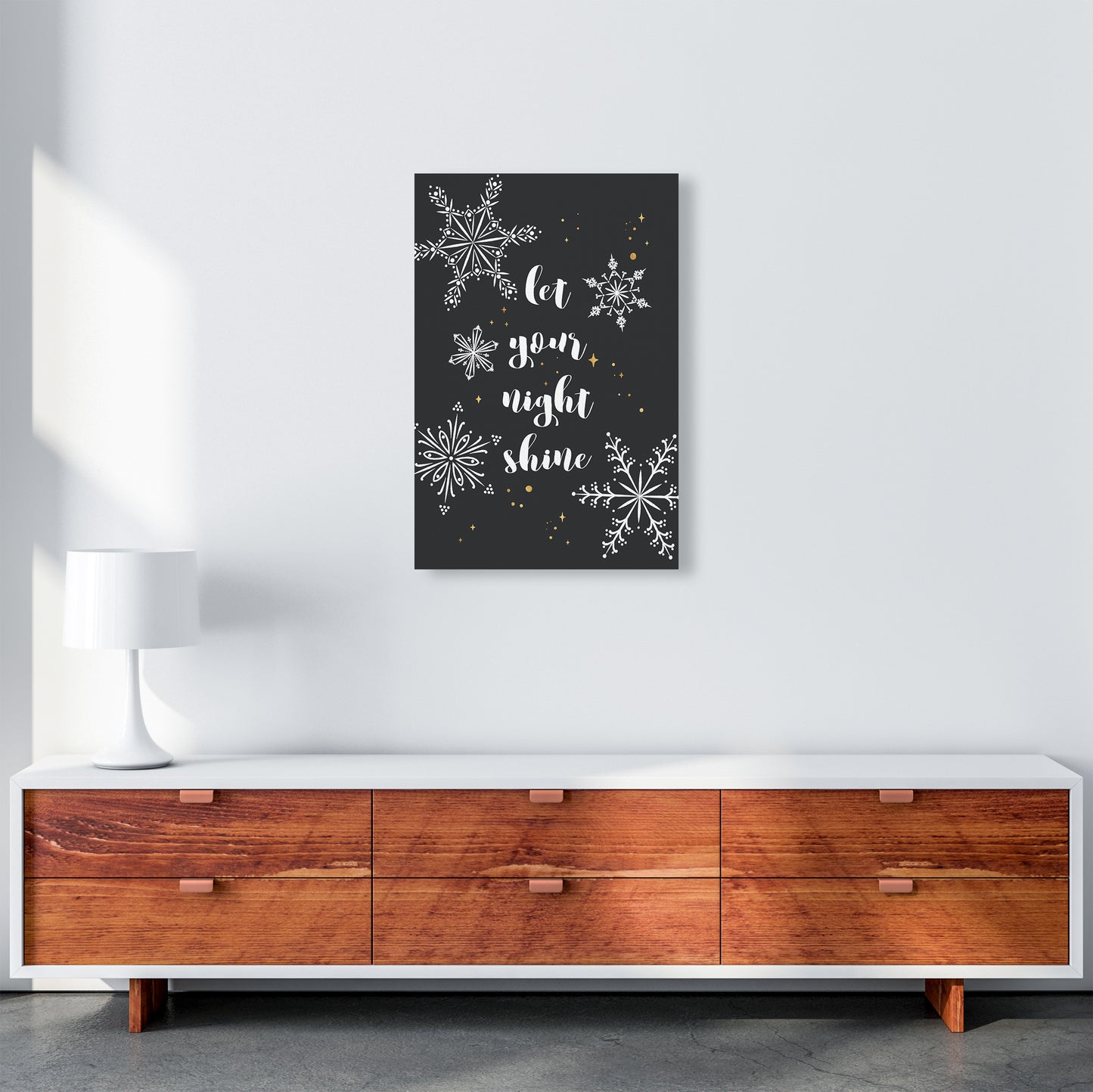 Shine Christmas Art Print by Kookiepixel A2 Canvas