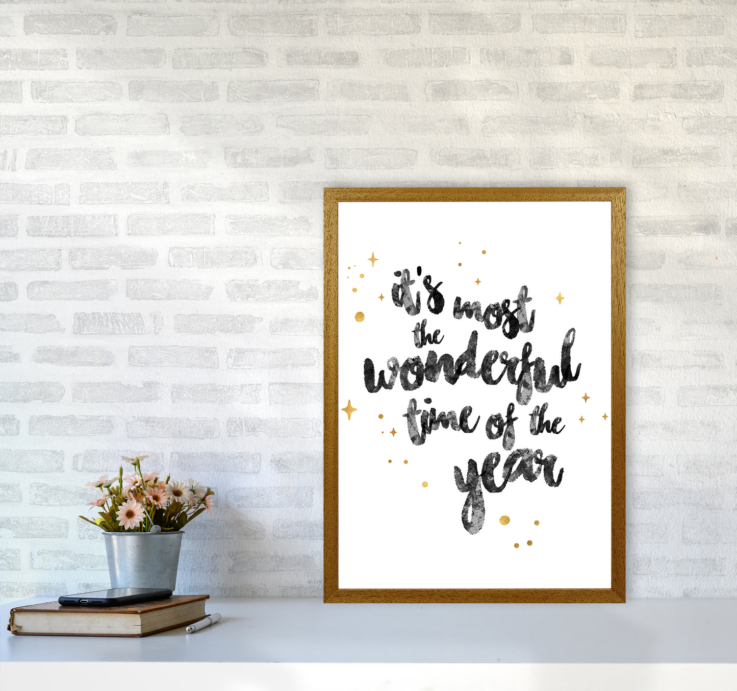 Wonderful time No 1 Christmas Art Print by Kookiepixel A2 Print Only