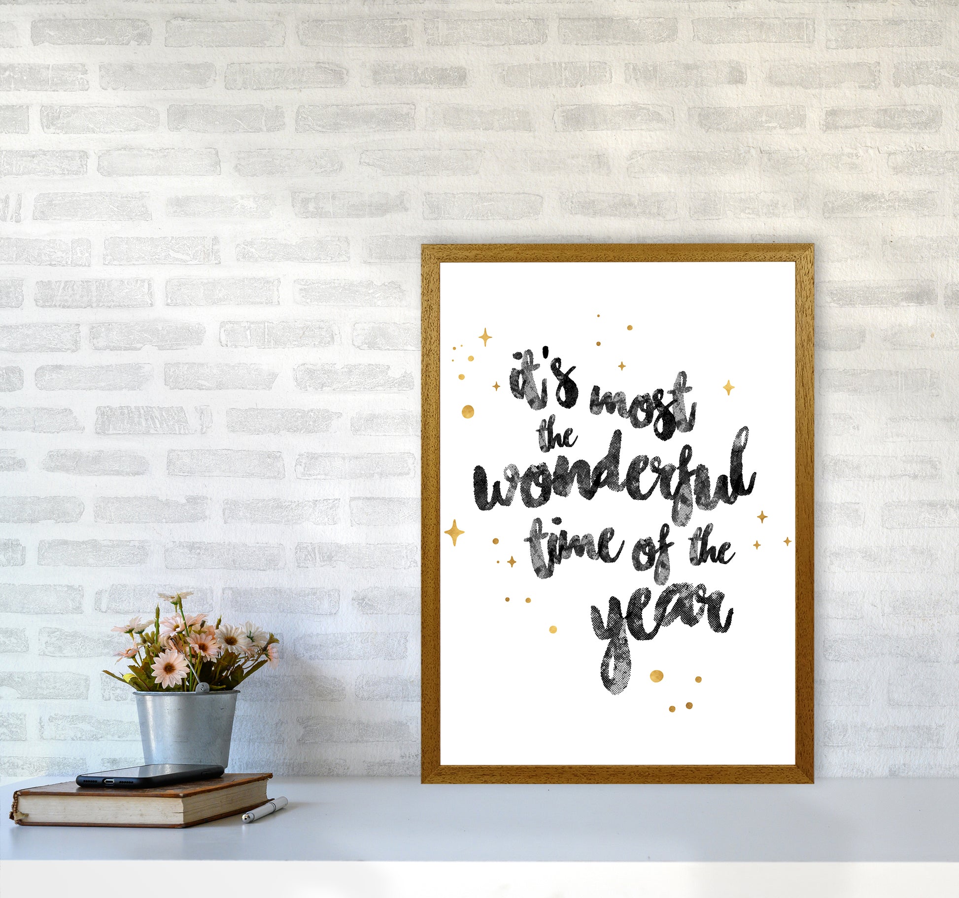 Wonderful time No 1 Christmas Art Print by Kookiepixel A2 Print Only