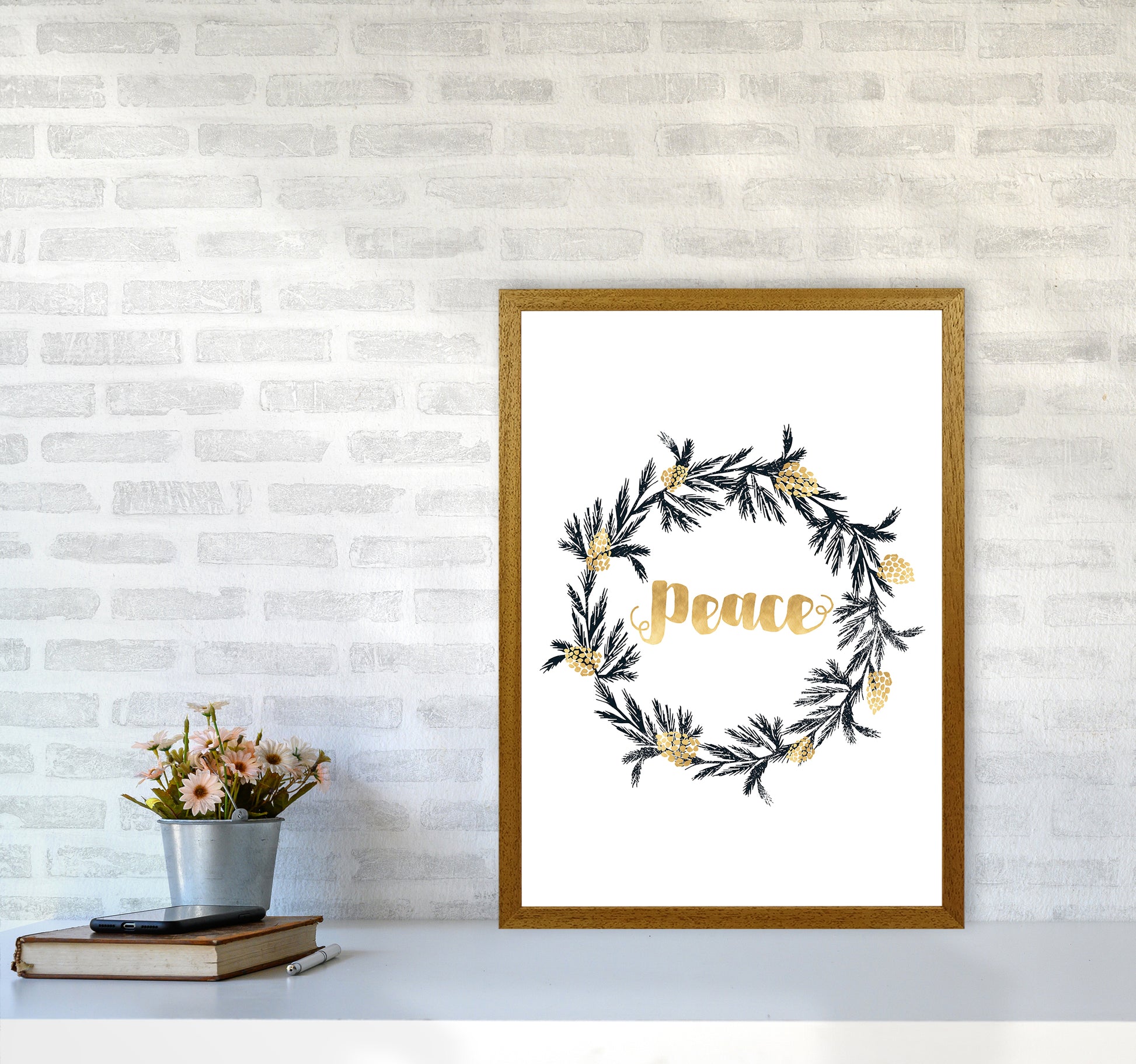 Peace Christmas Art Print by Kookiepixel A2 Print Only