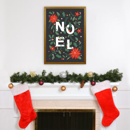 Noel Christmas Art Print by Kookiepixel A2 Print Only