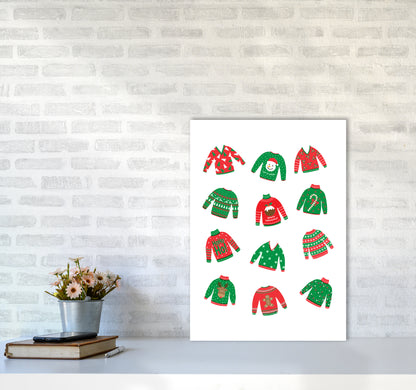 Christmas Jumpers Art Print by Kookiepixel A2 Black Frame