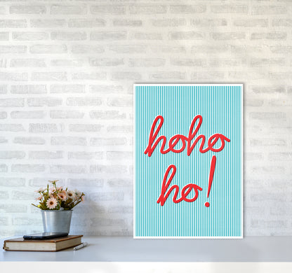 Hohoho Christmas Art Print by Kookiepixel A2 Black Frame