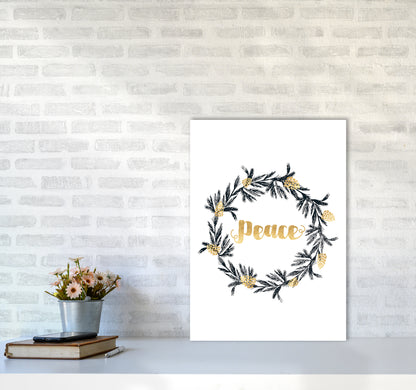 Peace Christmas Art Print by Kookiepixel A2 Black Frame