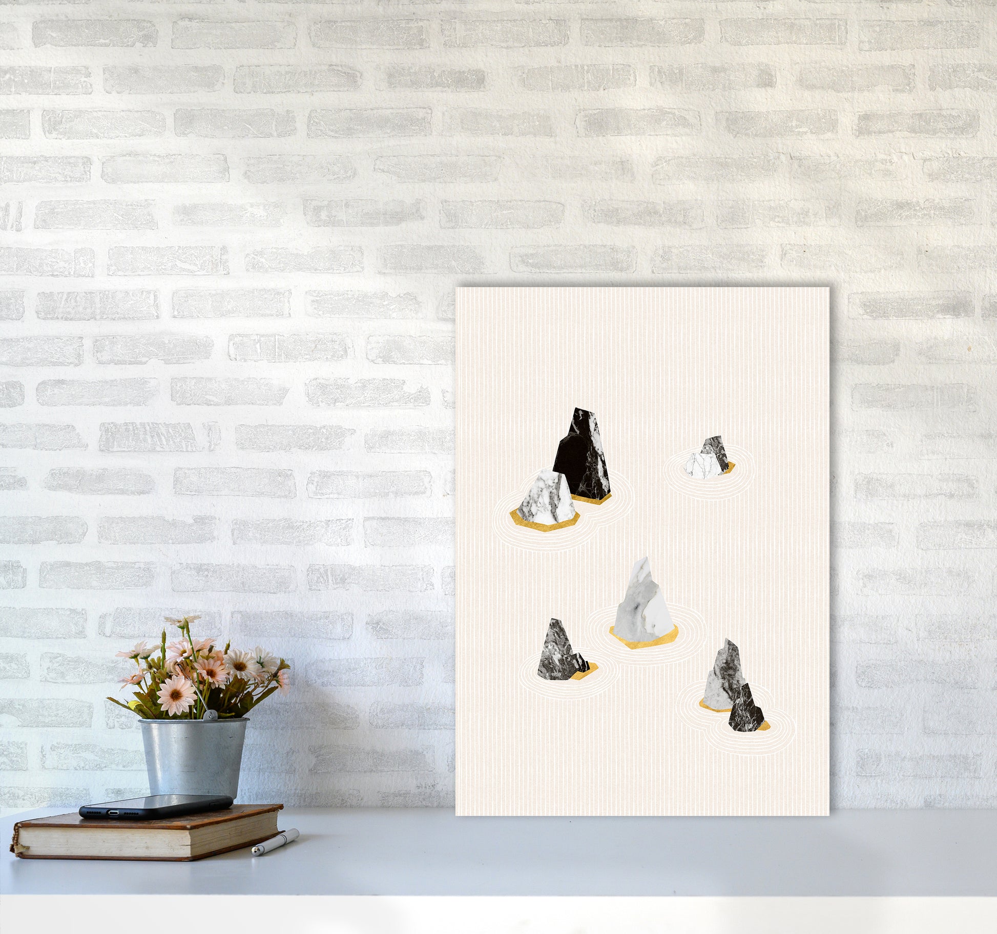 Rock Formation No 2 Art Print by Kookiepixel A2 Black Frame