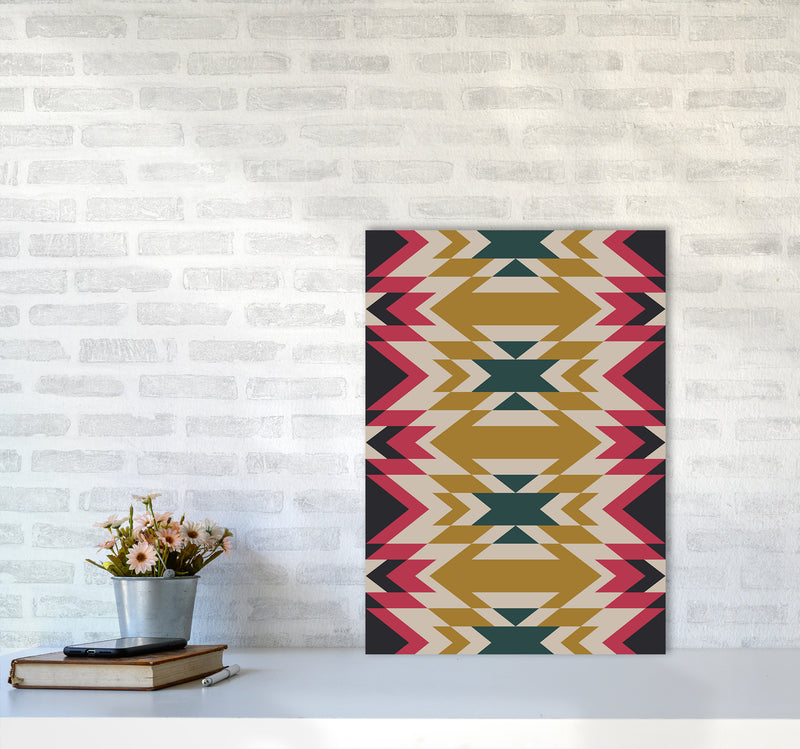 Navajos Print No 2 Abstract Art Print by Kookiepixel A2 Black Frame
