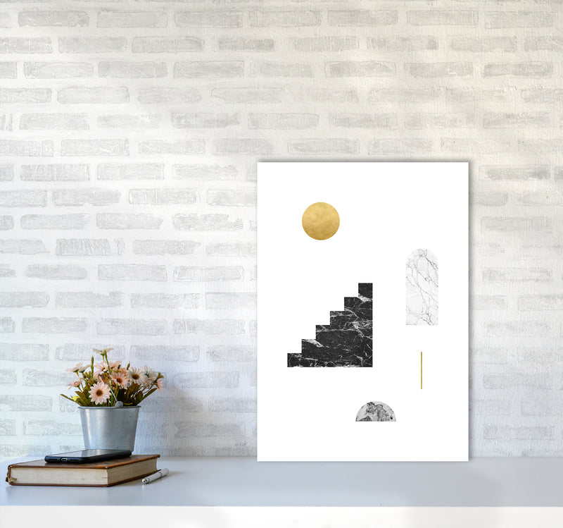 Geometric Shapes No 1  Art Print by Kookiepixel A2 Black Frame
