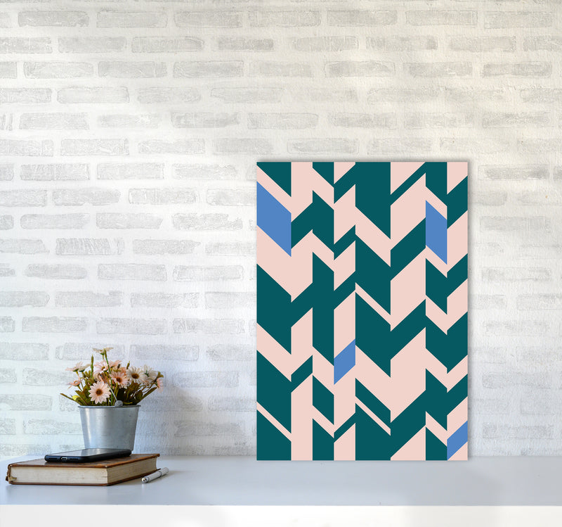 Chevron Art Print by Kookiepixel A2 Black Frame