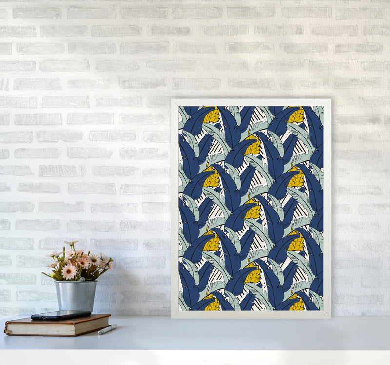 Tropical Fever Abstract Art Print by Kookiepixel A2 Oak Frame