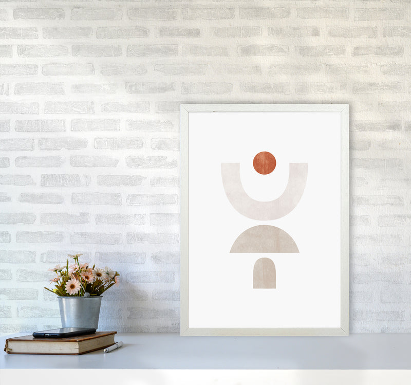 Abstract Geometric No 1 Art Print by Kookiepixel A2 Oak Frame