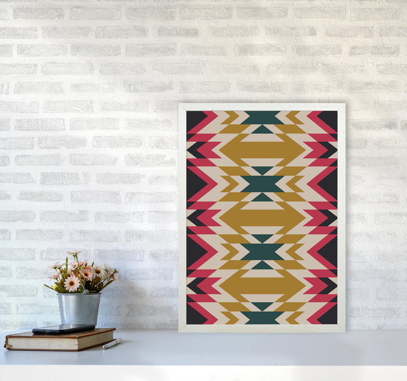 Navajos Print No 2 Abstract Art Print by Kookiepixel A2 Oak Frame