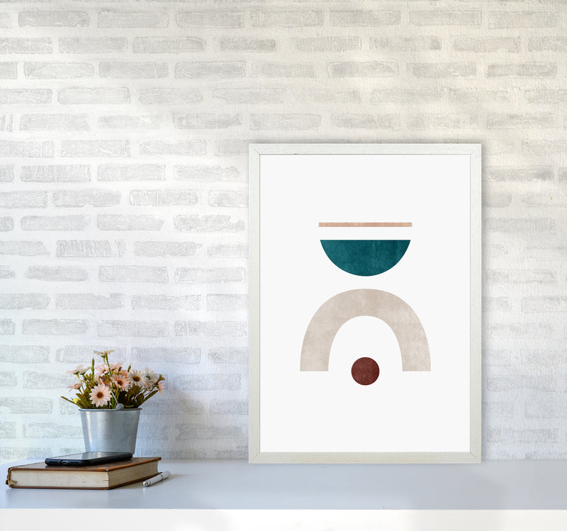 Abstract Geometric No 3 Art Print by Kookiepixel A2 Oak Frame