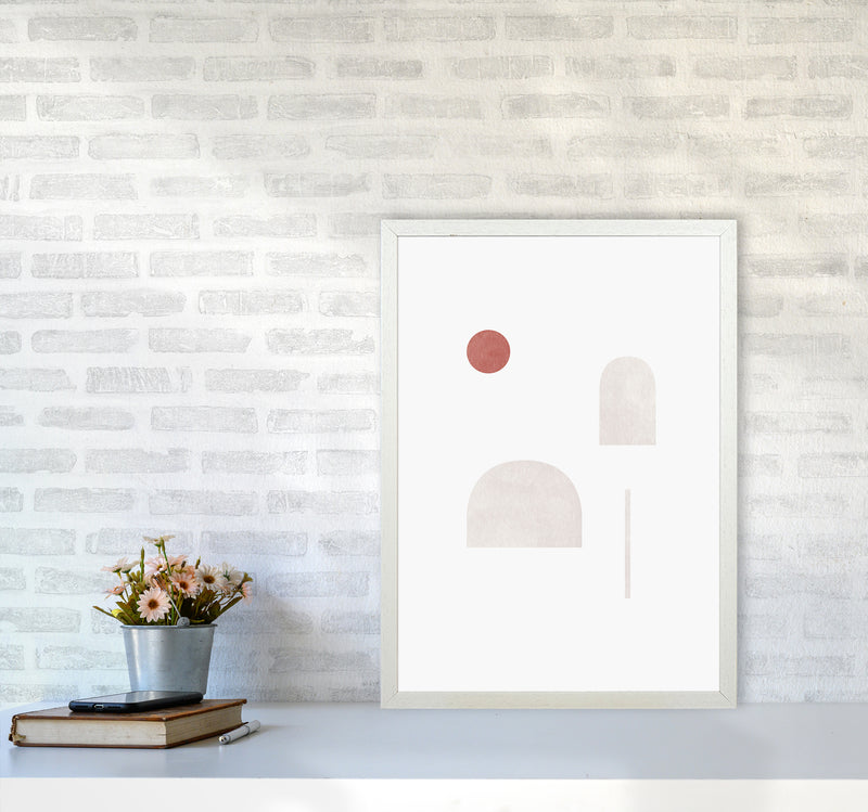 Abstract Geometric No 6 Art Print by Kookiepixel A2 Oak Frame