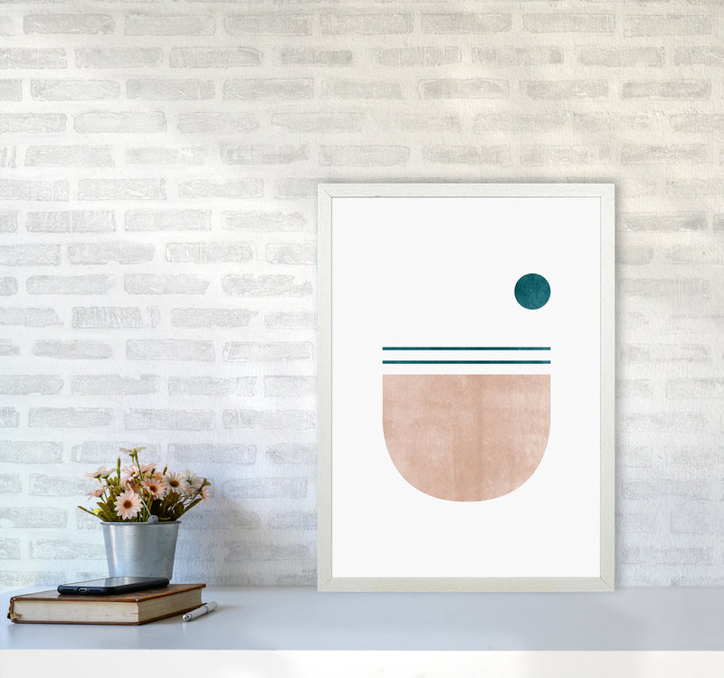Abstract Geometric No 5 Art Print by Kookiepixel A2 Oak Frame