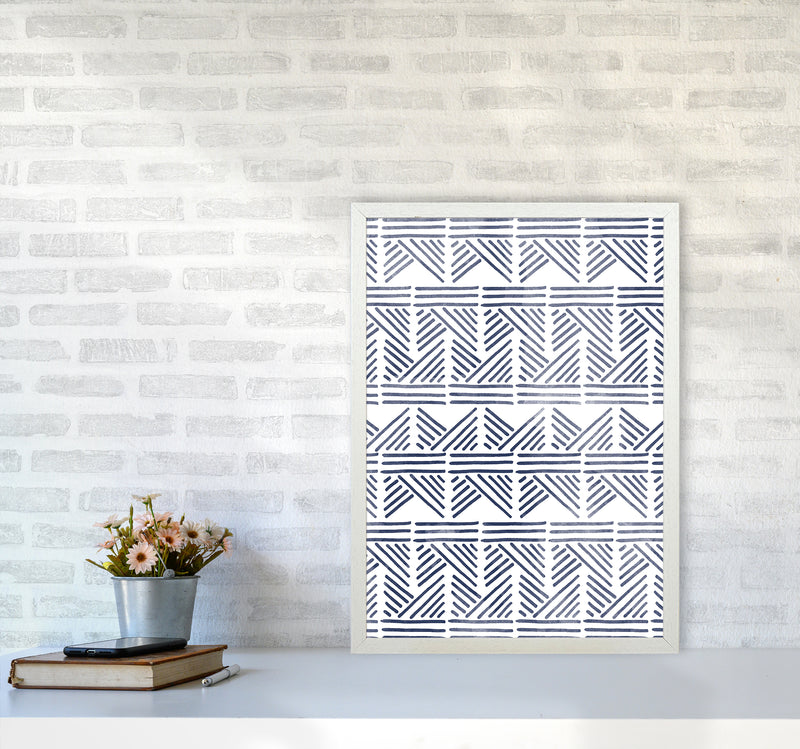Aztec Print Art Print by Kookiepixel A2 Oak Frame